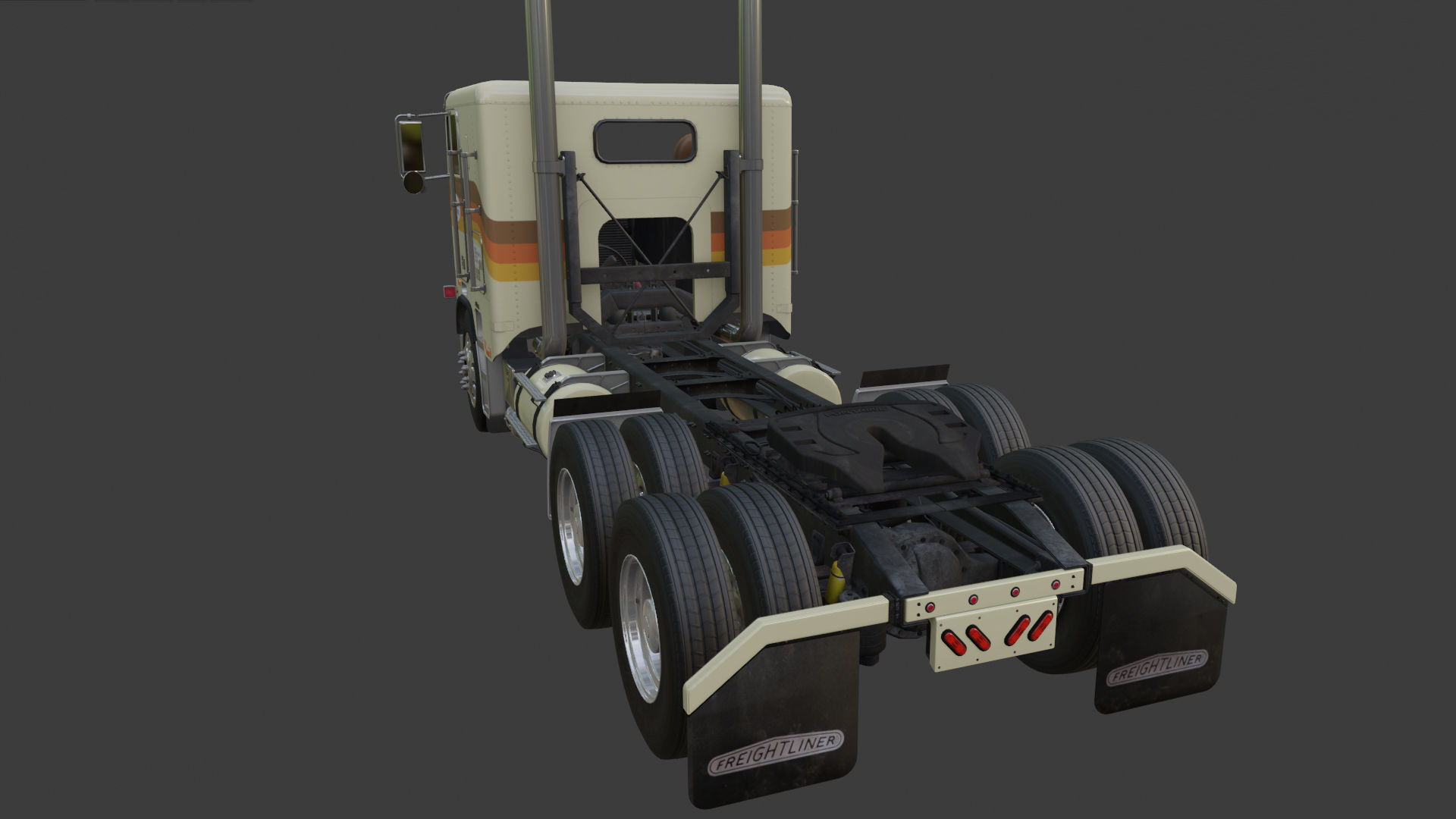 Freightliner FLT - FLA Cabover Semi Truck 3D model_16