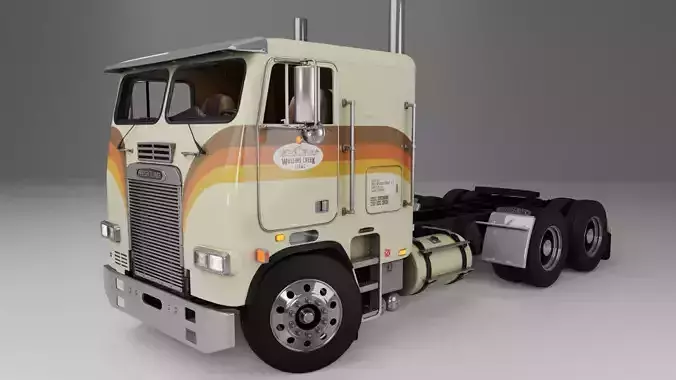 Freightliner FLT - FLA Cabover Semi Truck 3D model