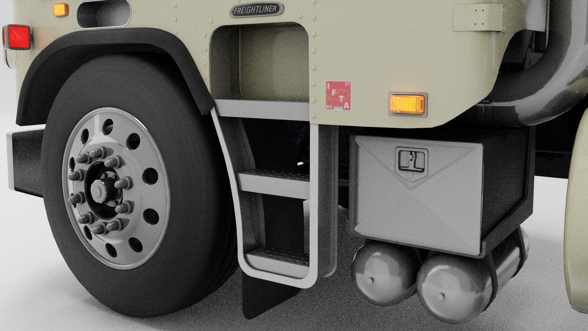 Freightliner FLT - FLA Cabover Semi Truck 3D model_7