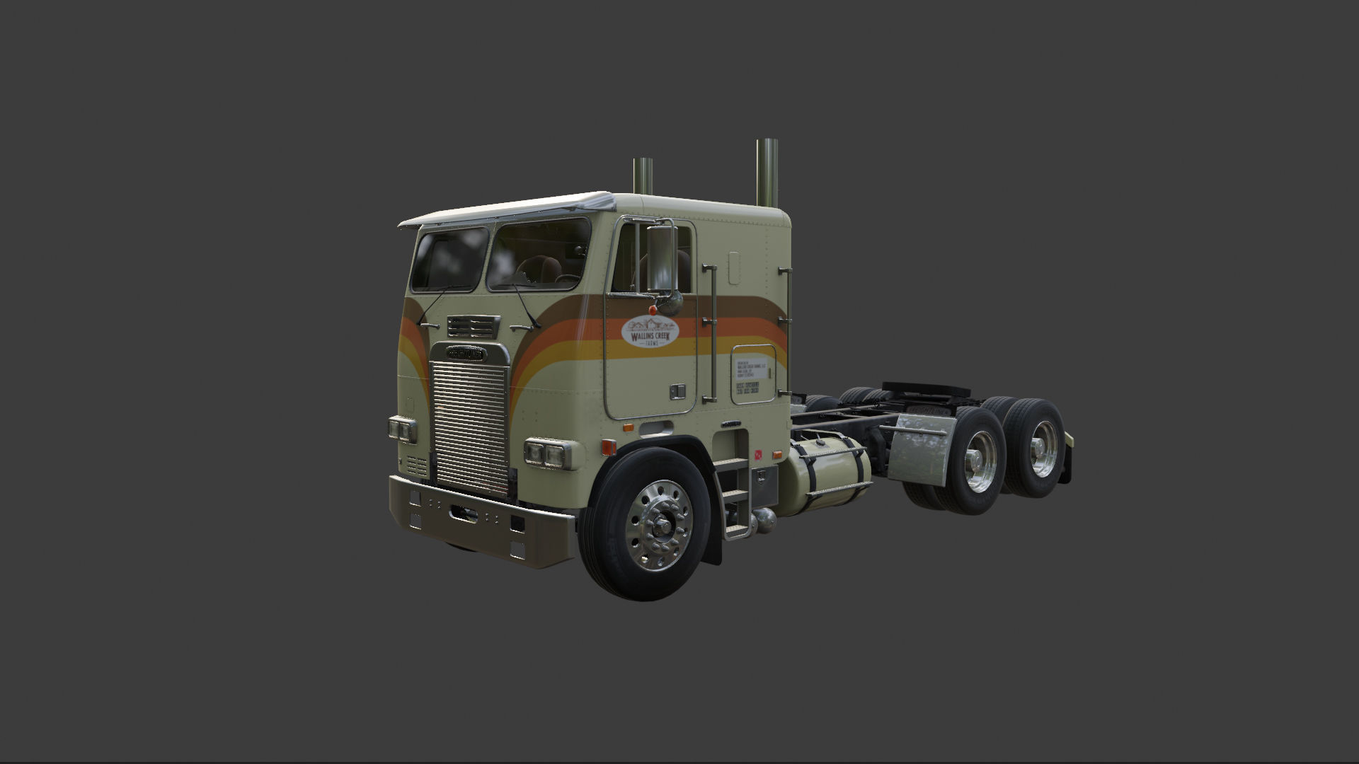 Freightliner FLT - FLA Cabover Semi Truck 3D model_12