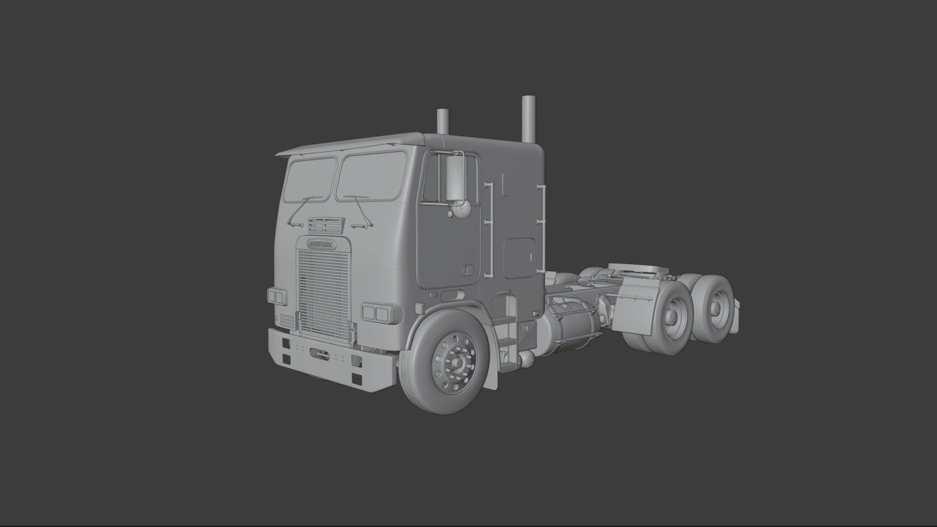 Freightliner FLT - FLA Cabover Semi Truck 3D model_13