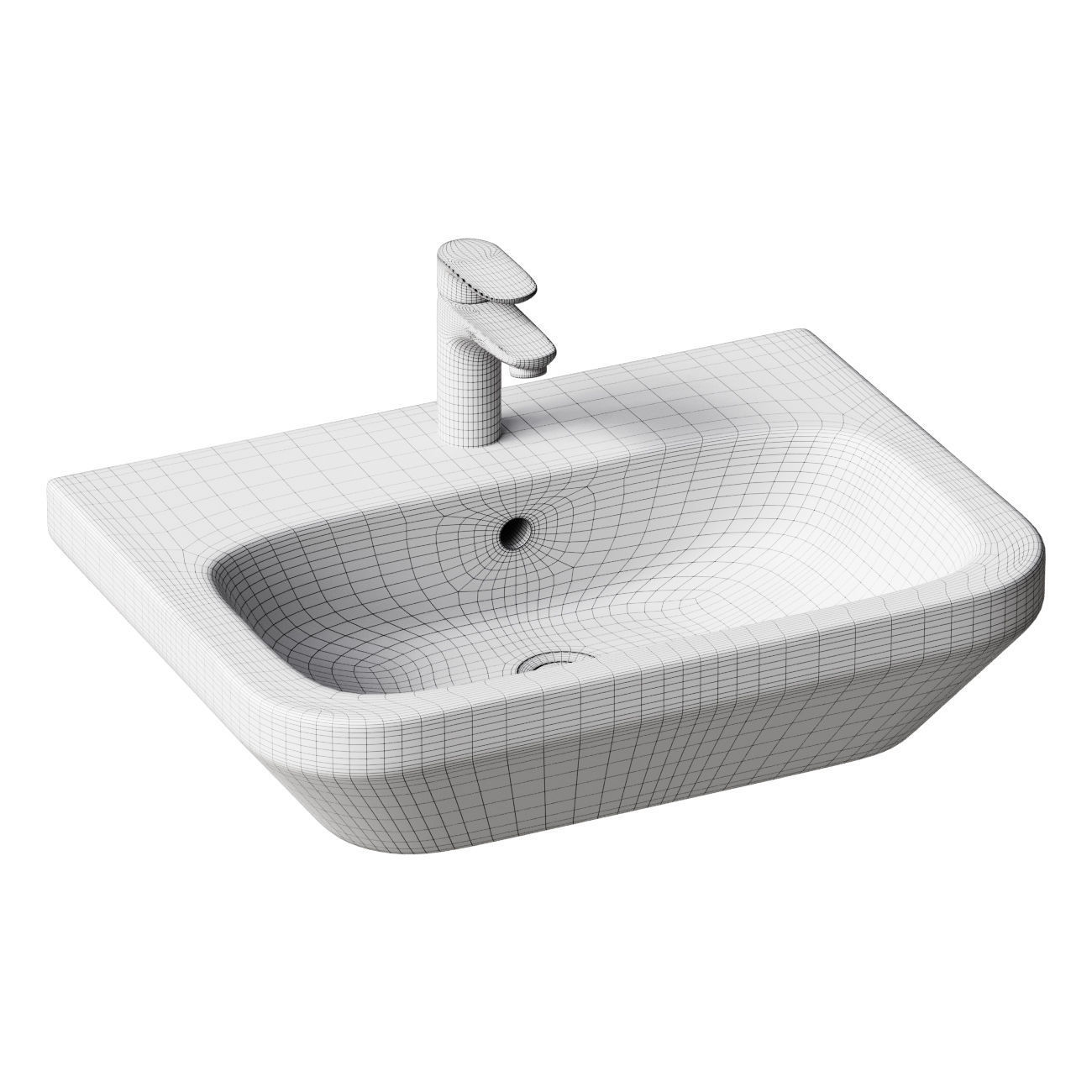 Hanging sink 60 cm Duravit DuraStyle 2319600000 3D model_1