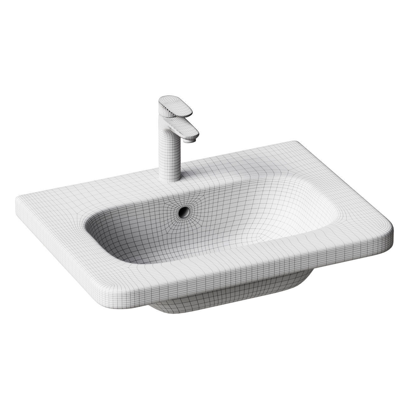 Hanging sink 65 cm Duravit DuraStyle 2320650000 3D model_1