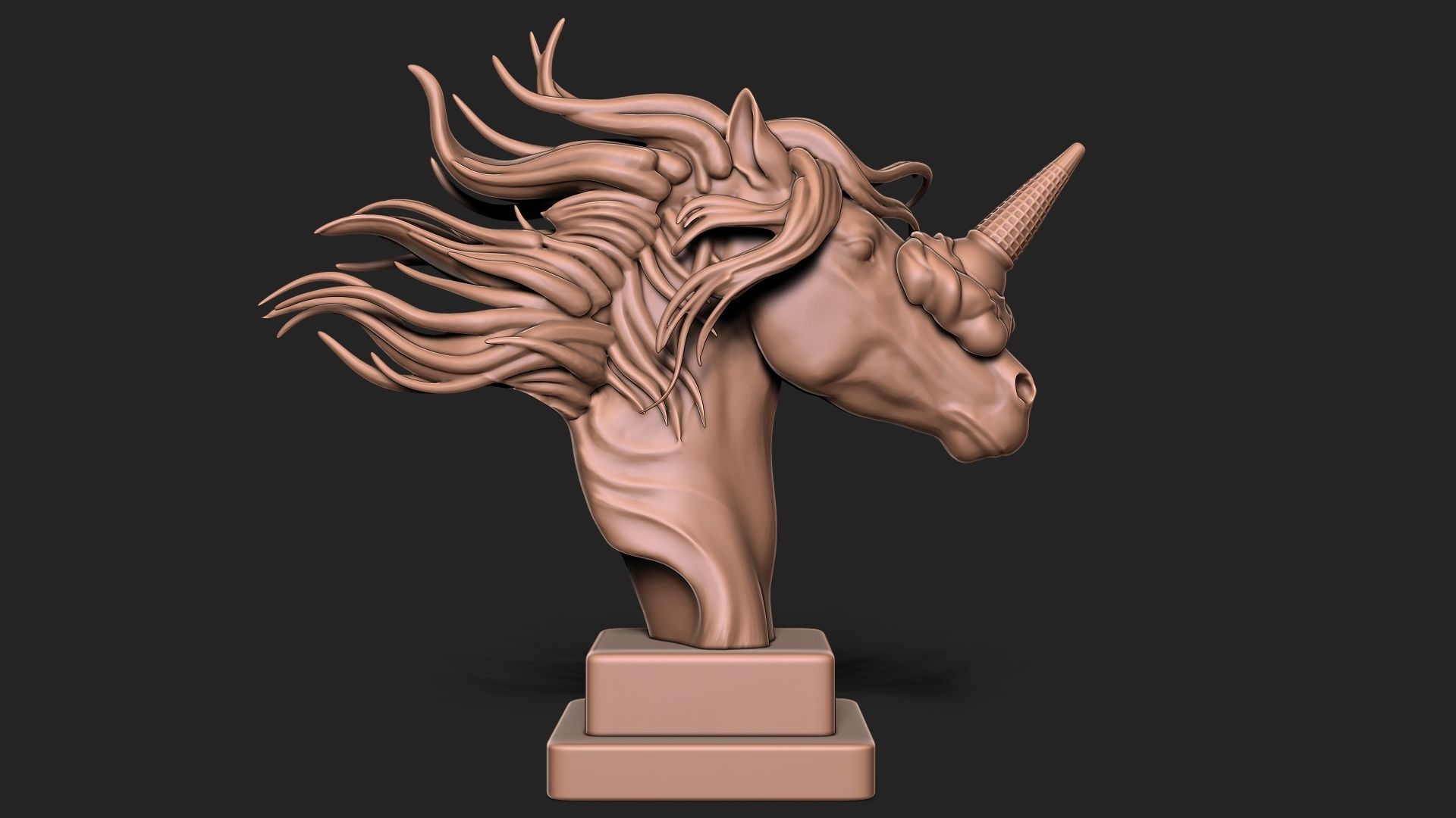 HORSE AND UNICORN WITH ICE CREAM 3D print model_6