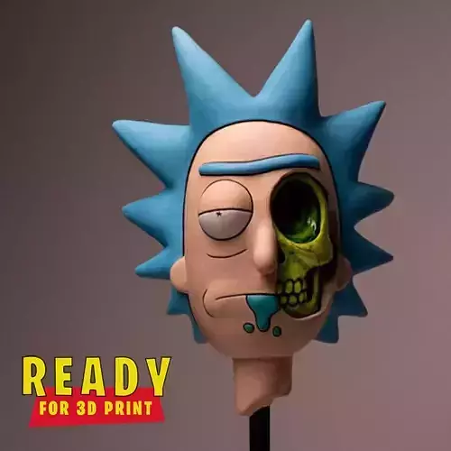 RICK AND MORTY - RICK SKULL 3D print model