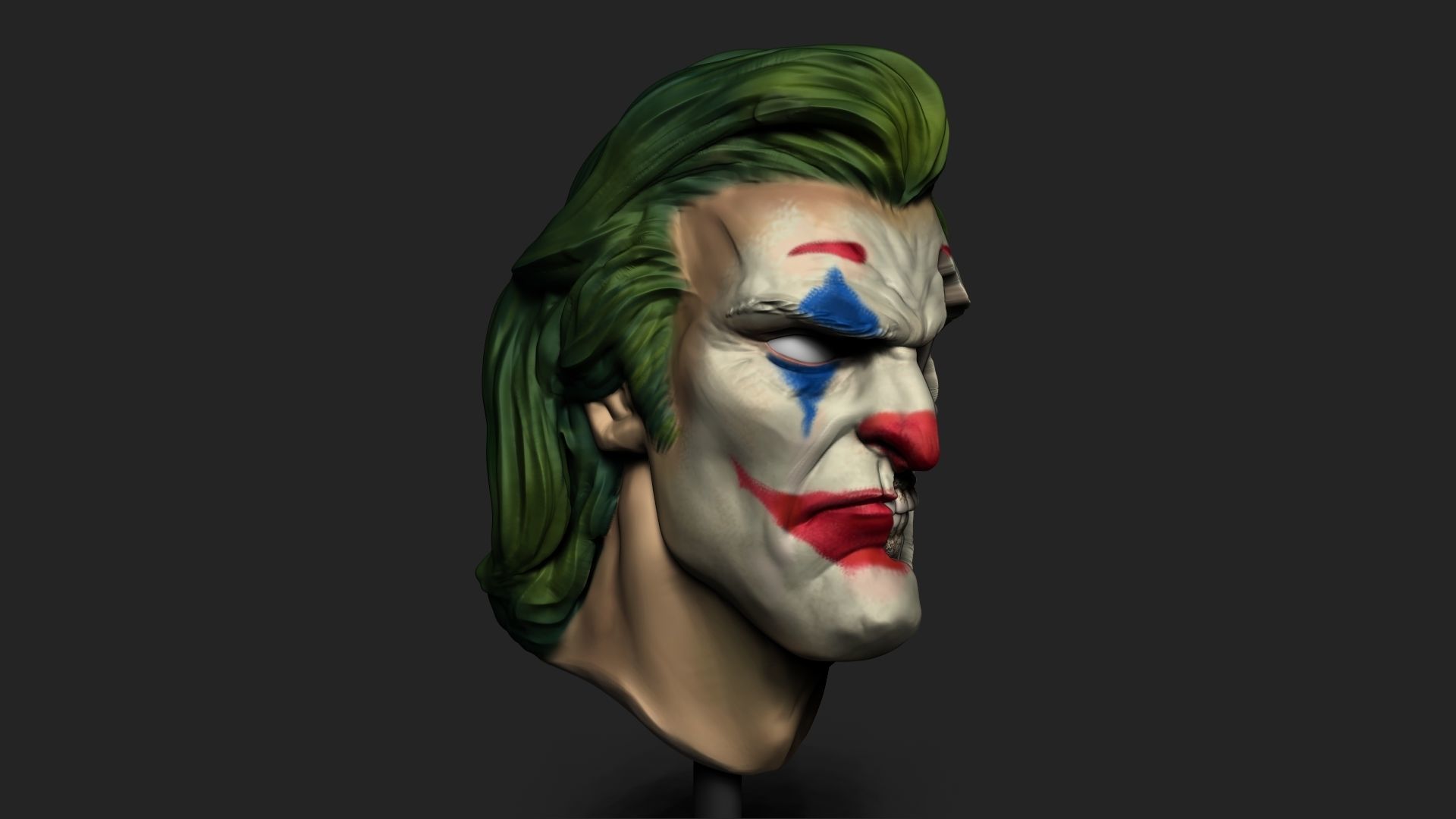 Joker skull - Joaquin Phoenix 3D print model_3