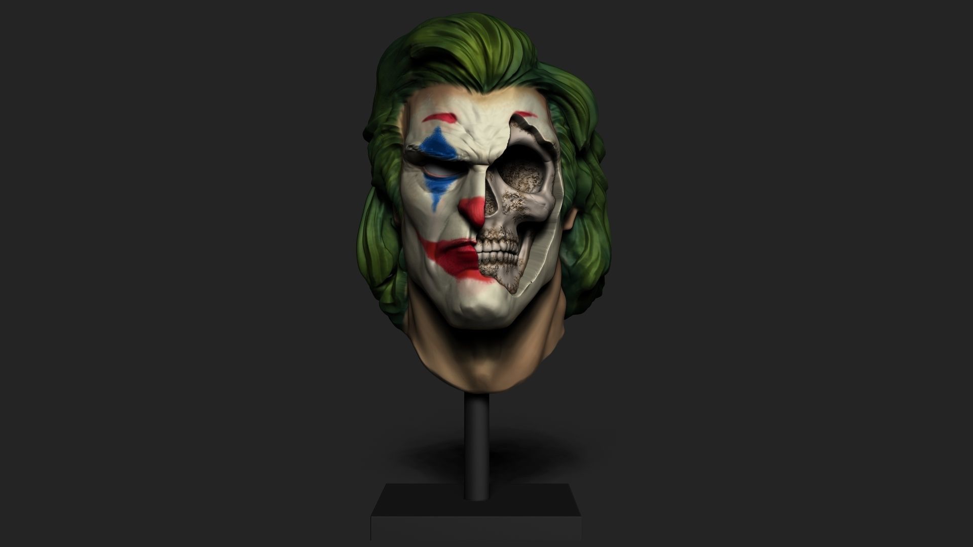 Joker skull - Joaquin Phoenix 3D print model_2