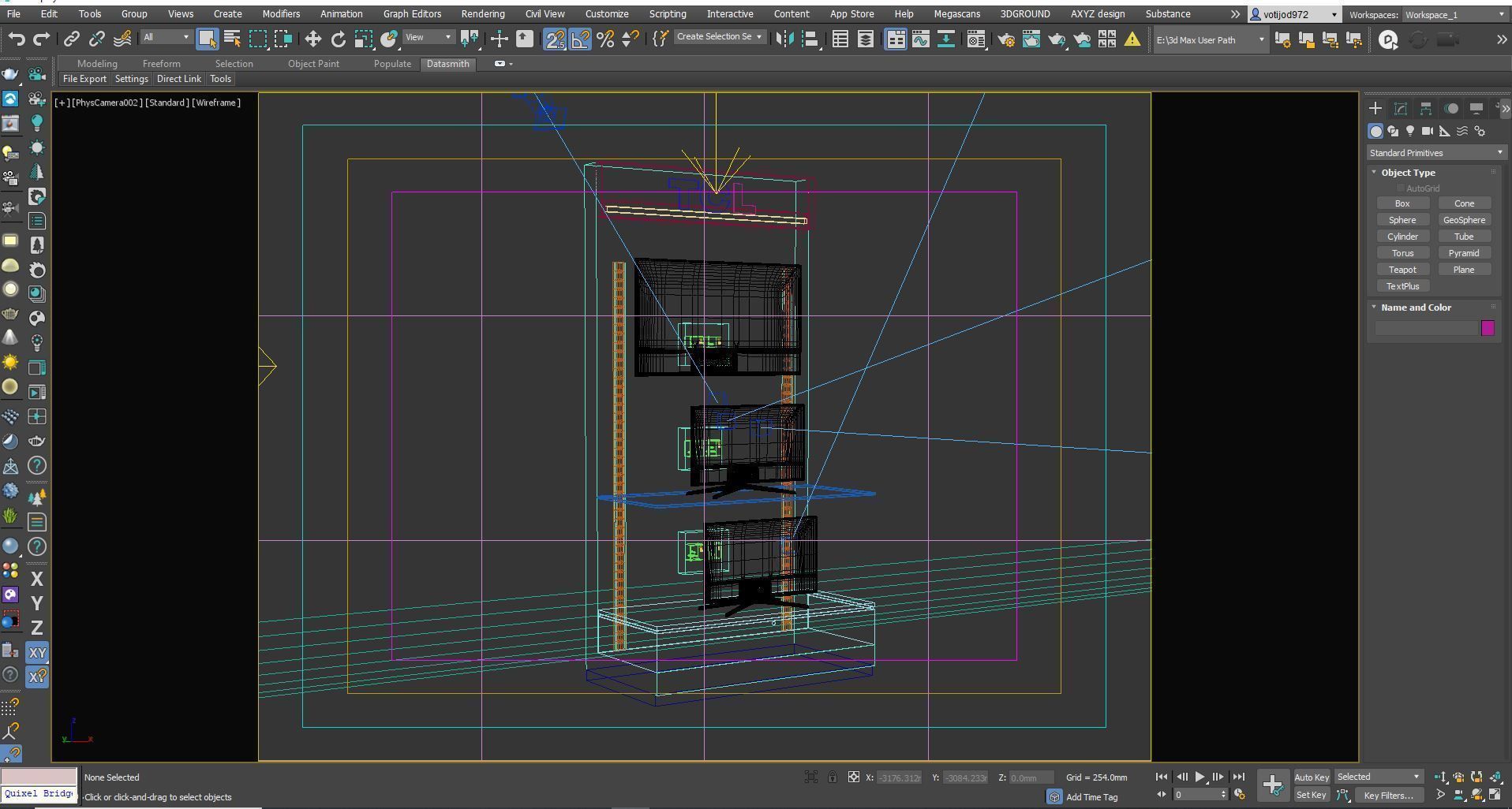 Modern TV Display Rack 3D Model for Home Electronics Shops 3D model_3