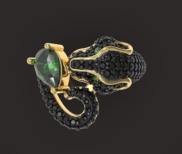 Black panther ring 3D printable model 3D print model
