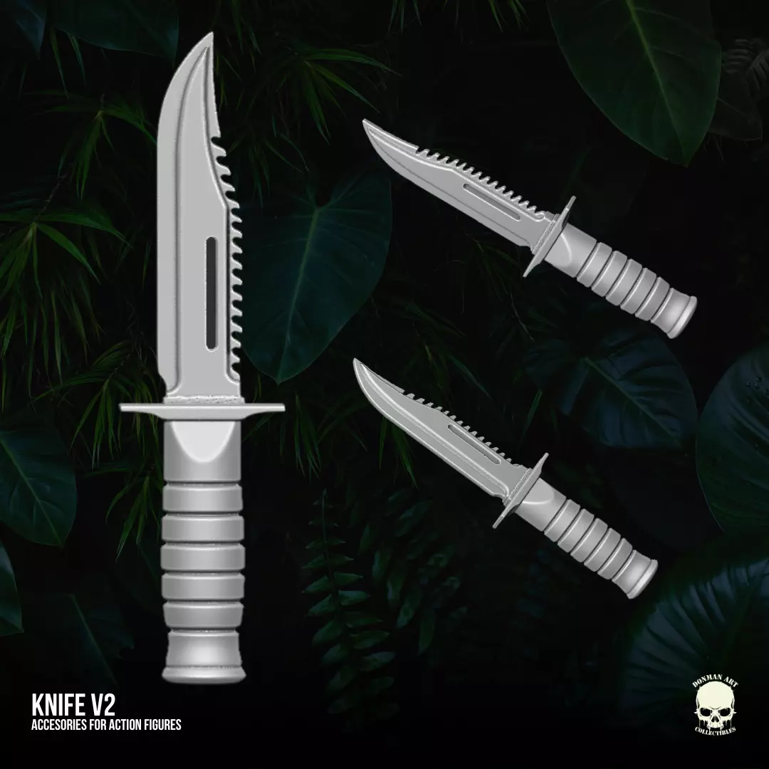 Hunter Knife 3D printable files for Action Figures 3D print model