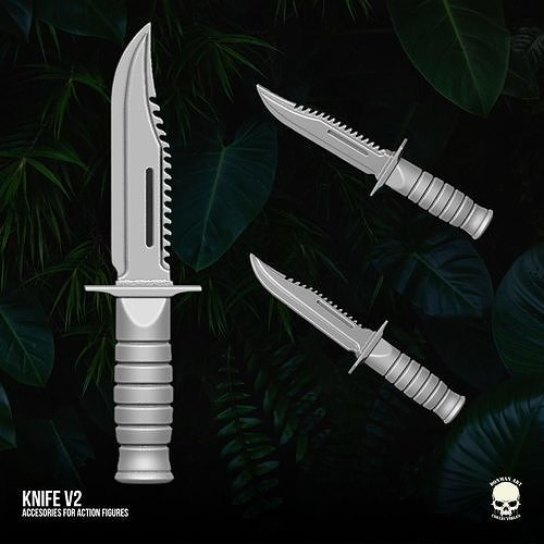 Hunter Knife 3D printable files for Action Figures 3D print model