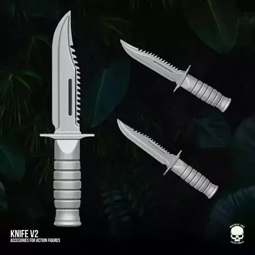 Hunter Knife 3D printable files for Action Figures 3D print model