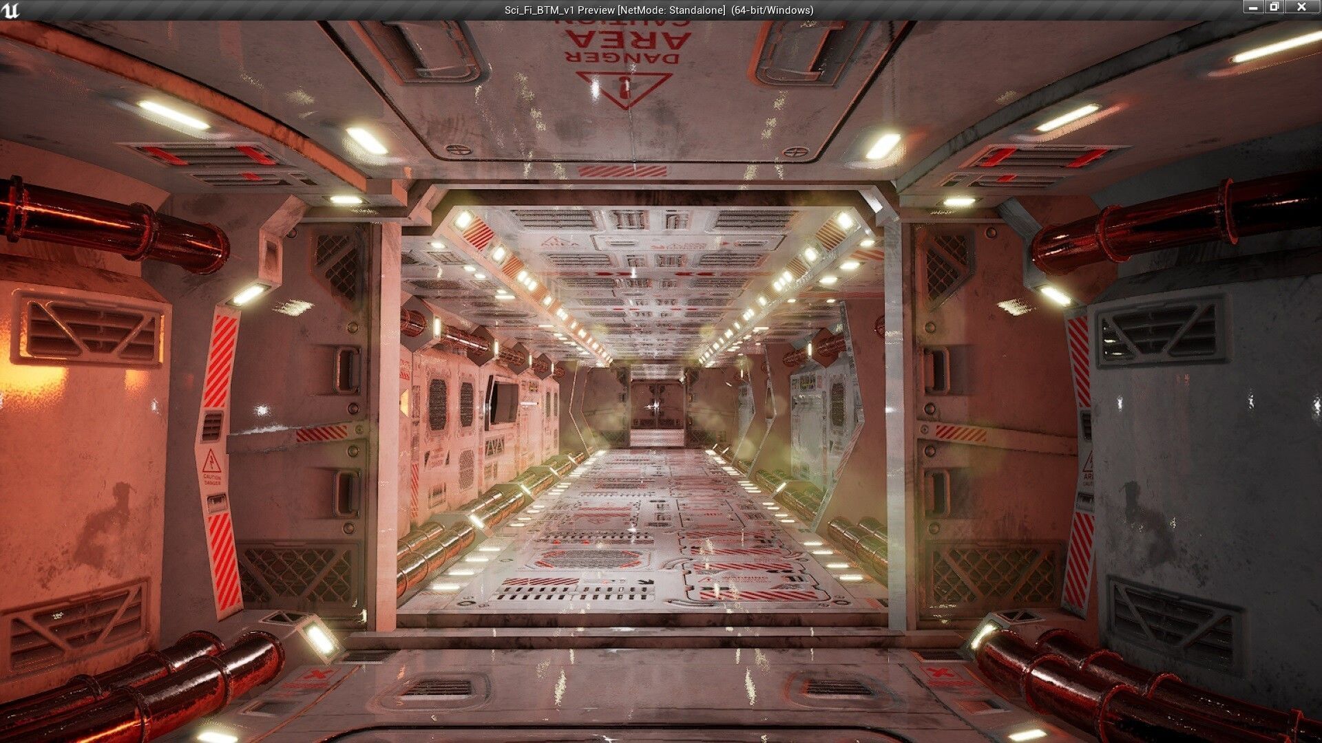 Sci-Fi Space Interior Btm v1 - Unreal Engine Low-poly 3D model_3