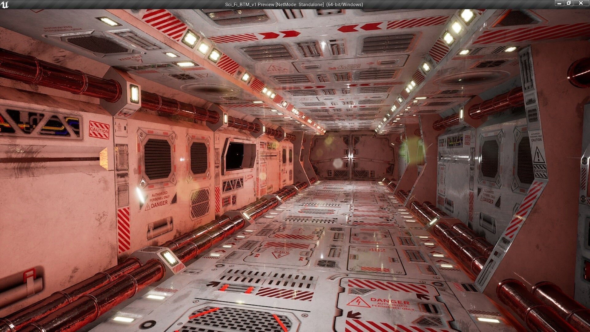 Sci-Fi Space Interior Btm v1 - Unreal Engine Low-poly 3D model_4