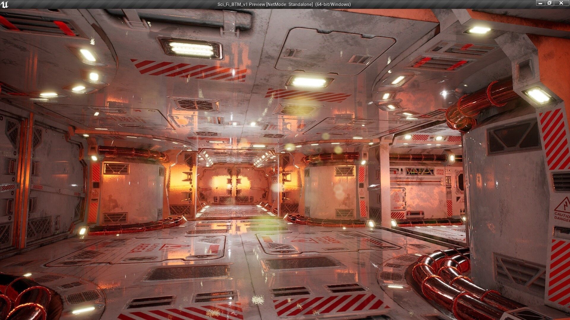 Sci-Fi Space Interior Btm v1 - Unreal Engine Low-poly 3D model_2