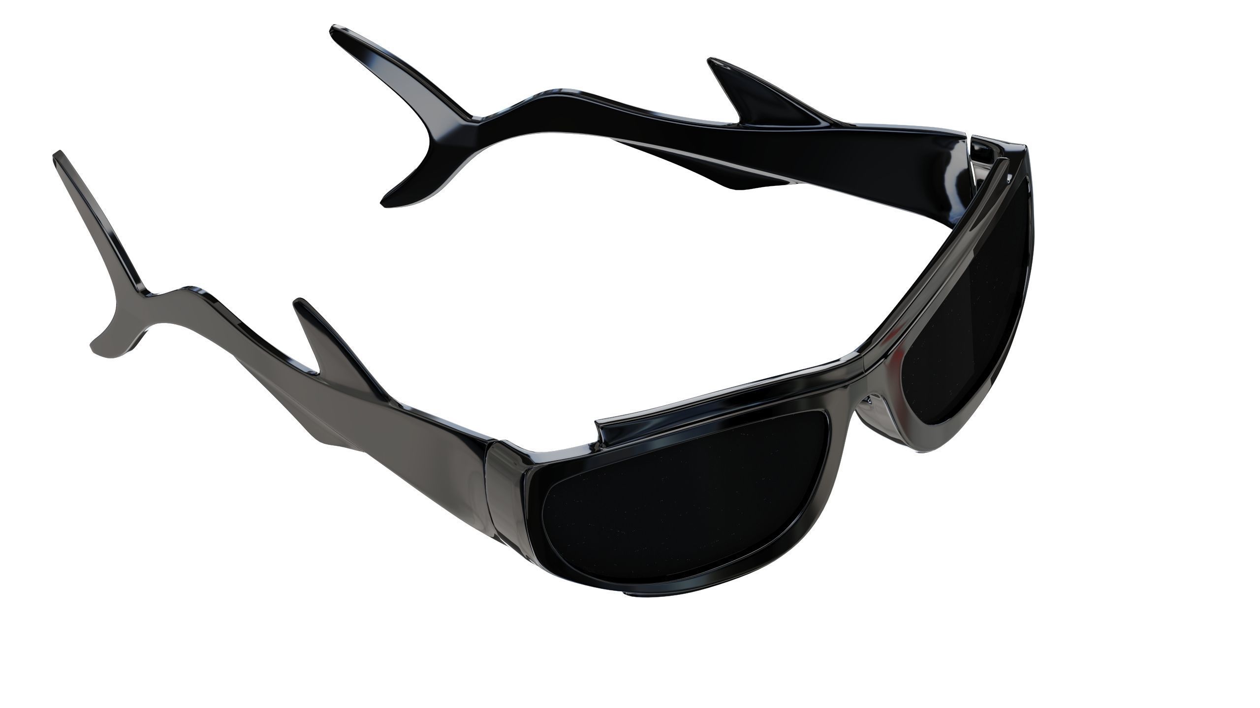 Balenciaga Shark Sunglasses 3d model 3D model_3