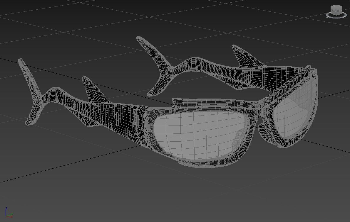 Balenciaga Shark Sunglasses 3d model 3D model_1