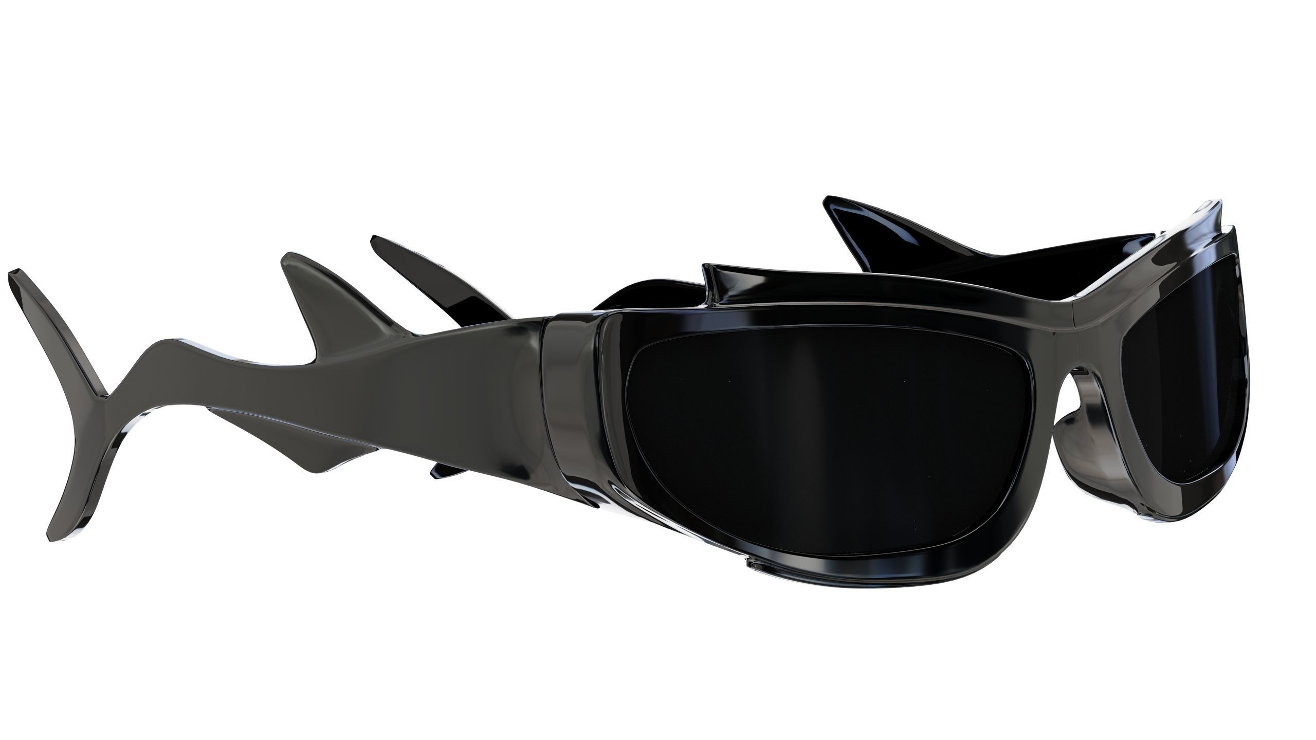 Balenciaga Shark Sunglasses 3d model 3D model_2