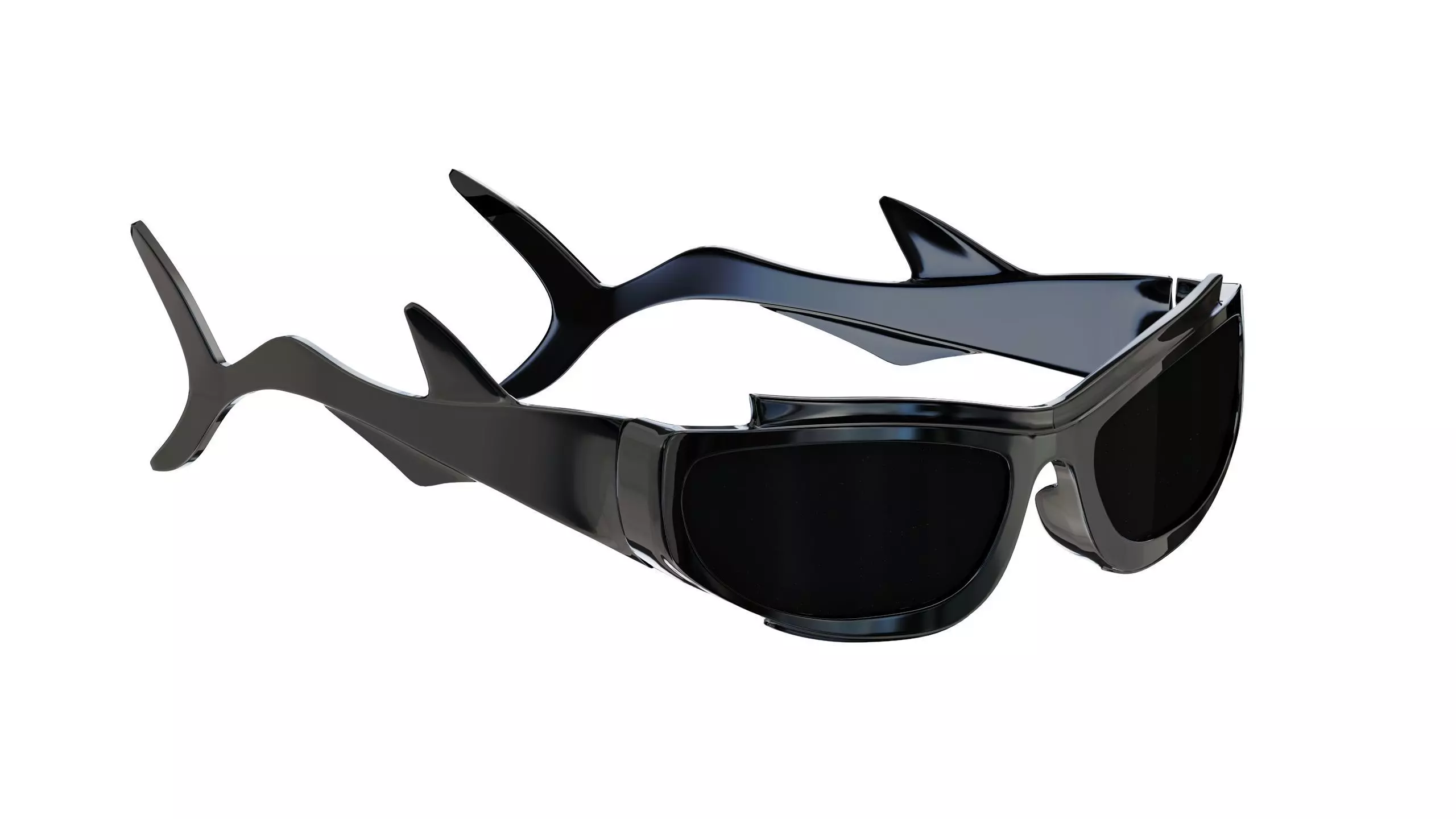 Balenciaga Shark Sunglasses 3d model 3D model_0