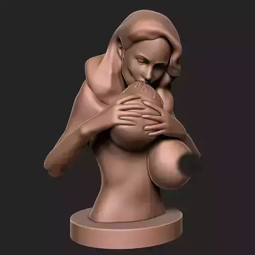 SEXY WOMAN - BOOB SCUKING 3D print model