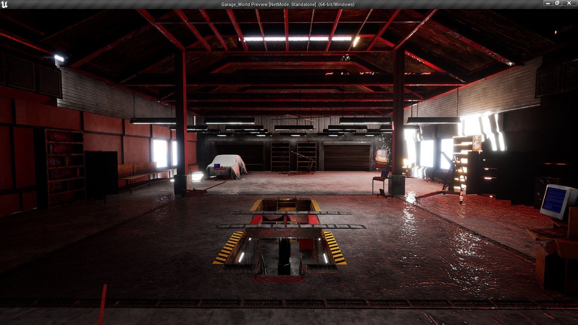 Garage World Low-poly 3D model_7