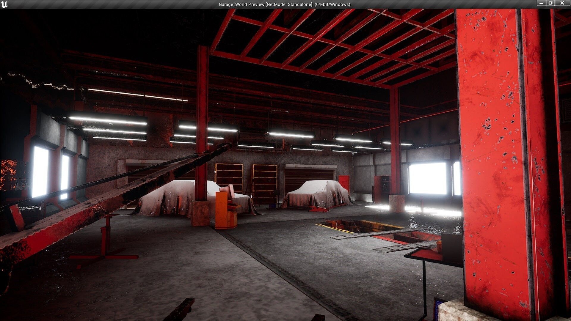 Garage World Low-poly 3D model_3