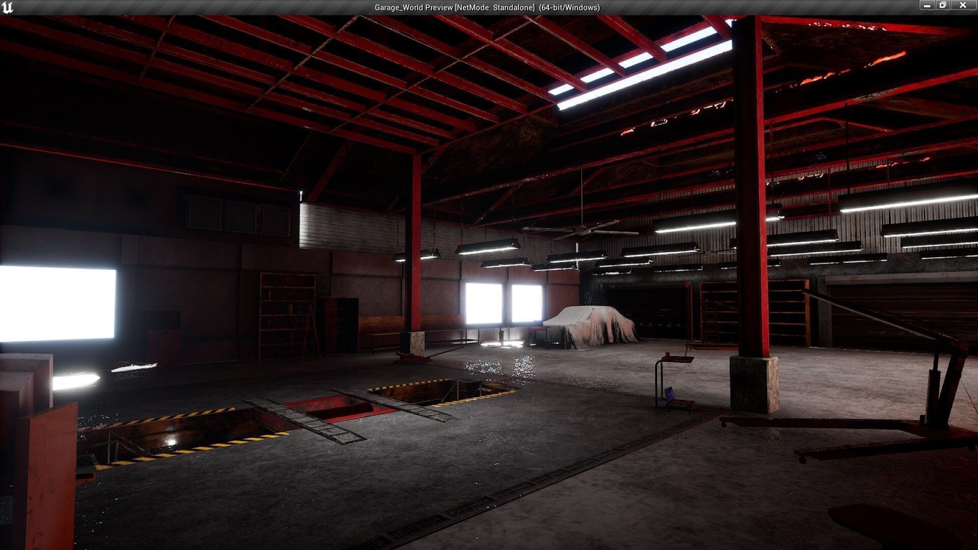 Garage World Low-poly 3D model_5