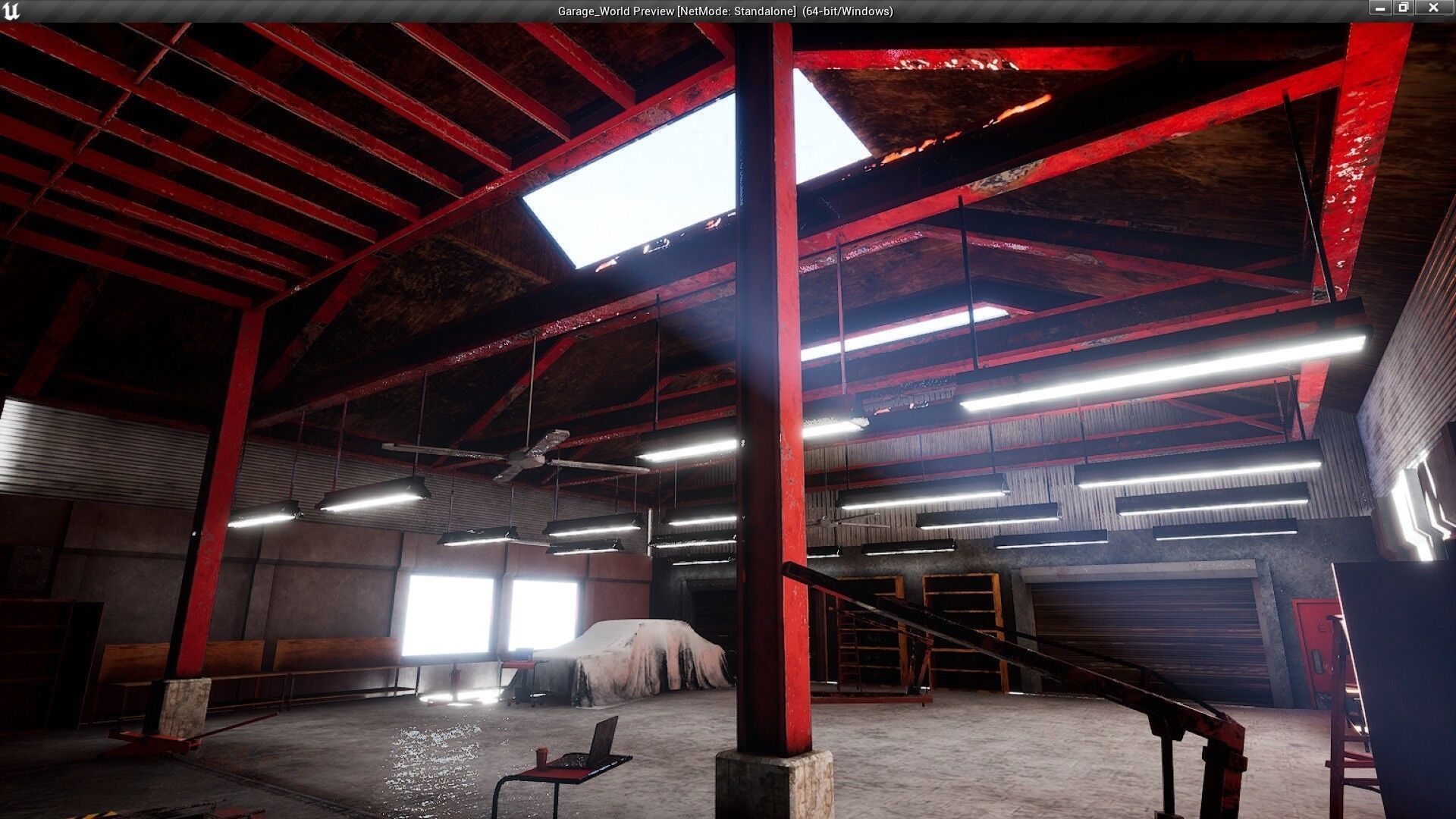 Garage World Low-poly 3D model_1