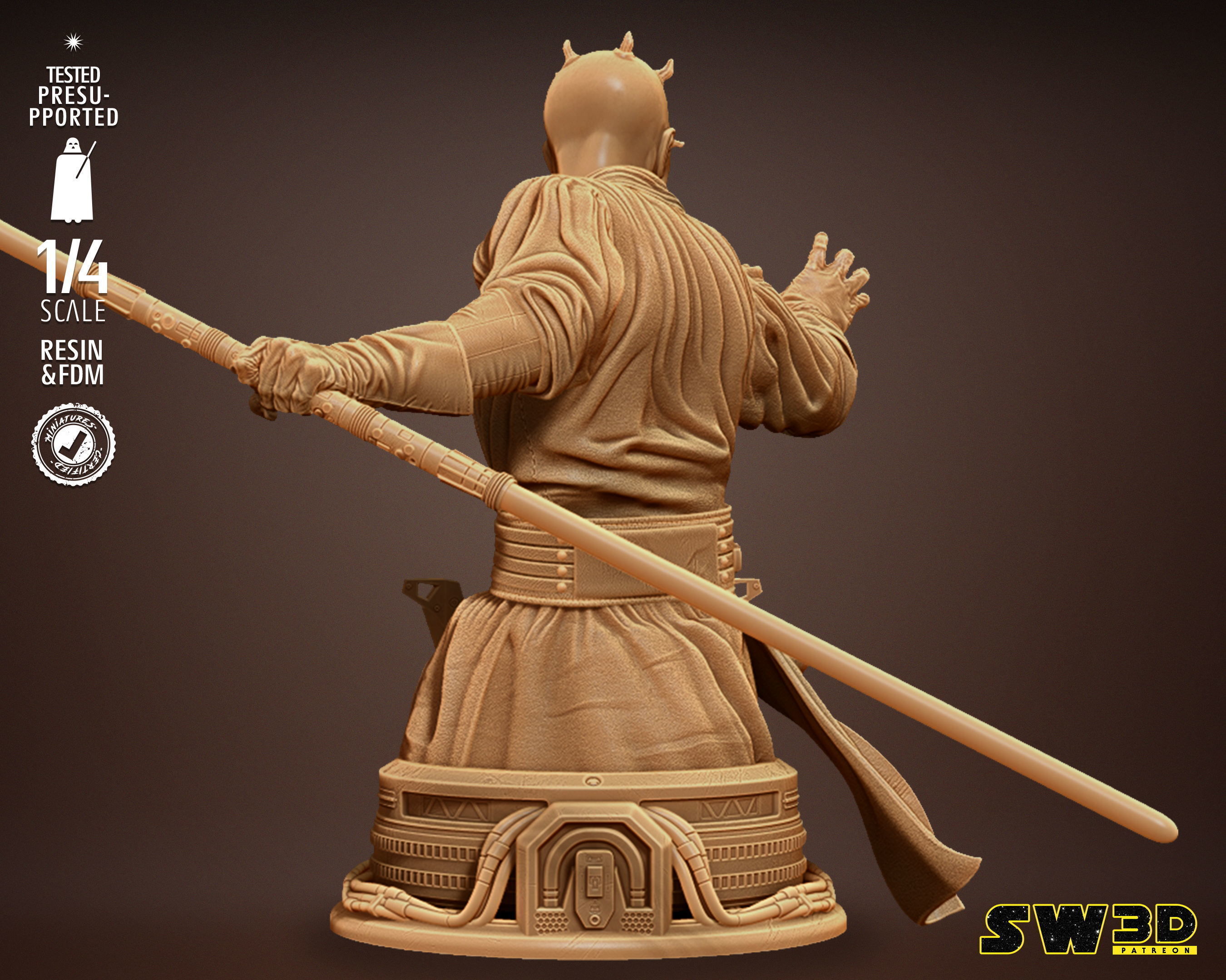 STAR WARS Darth Maul Bust Tested for 3D printing 3D print model_19