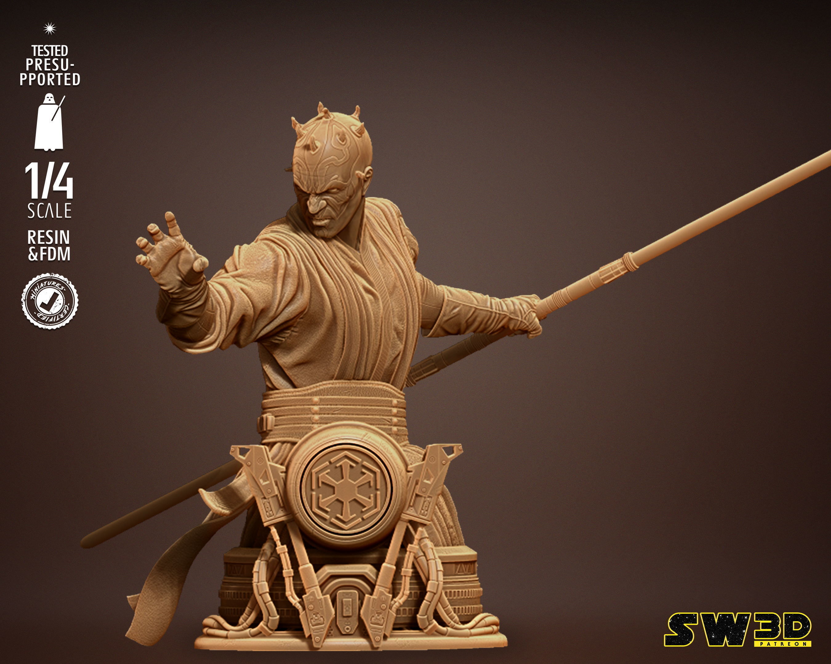 STAR WARS Darth Maul Bust Tested for 3D printing 3D print model_23