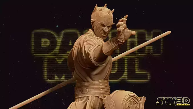 STAR WARS Darth Maul Bust Tested for 3D printing 3D print model