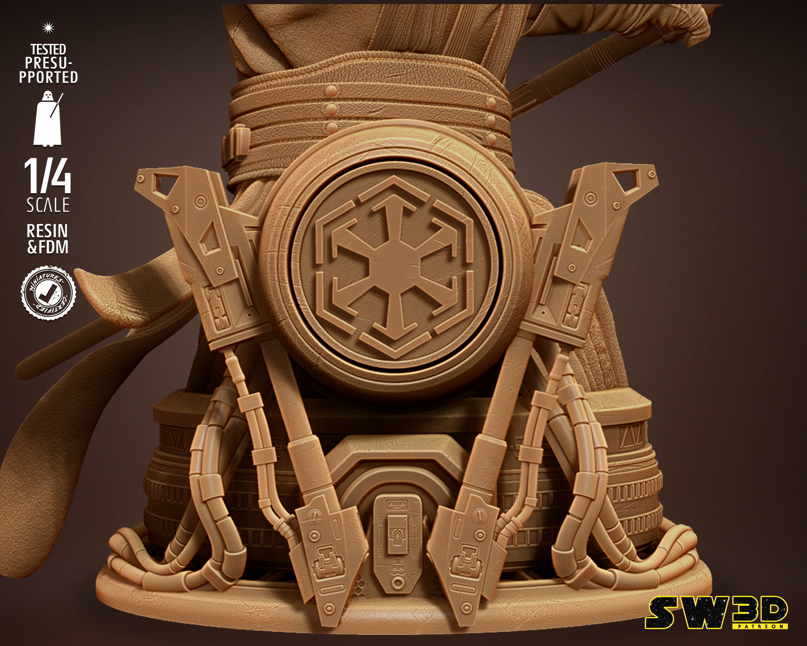 STAR WARS Darth Maul Bust Tested for 3D printing 3D print model_11