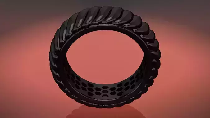 smoky punk ring 3D print model