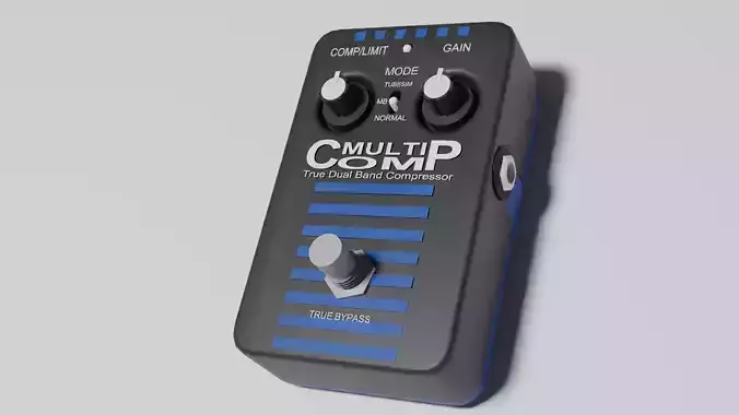 bass guitar pedal compressor multi comp 3d model