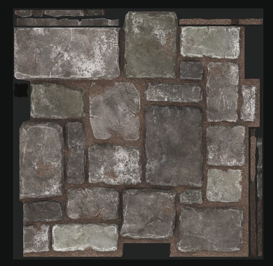 Modular Dungeon Set Low-poly 3D model_5