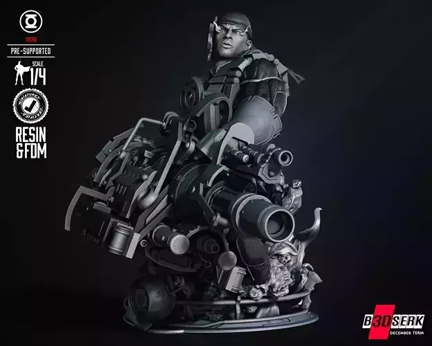 B3DSERK Jhon Stewart Bust Tested for 3D printing 3D print model