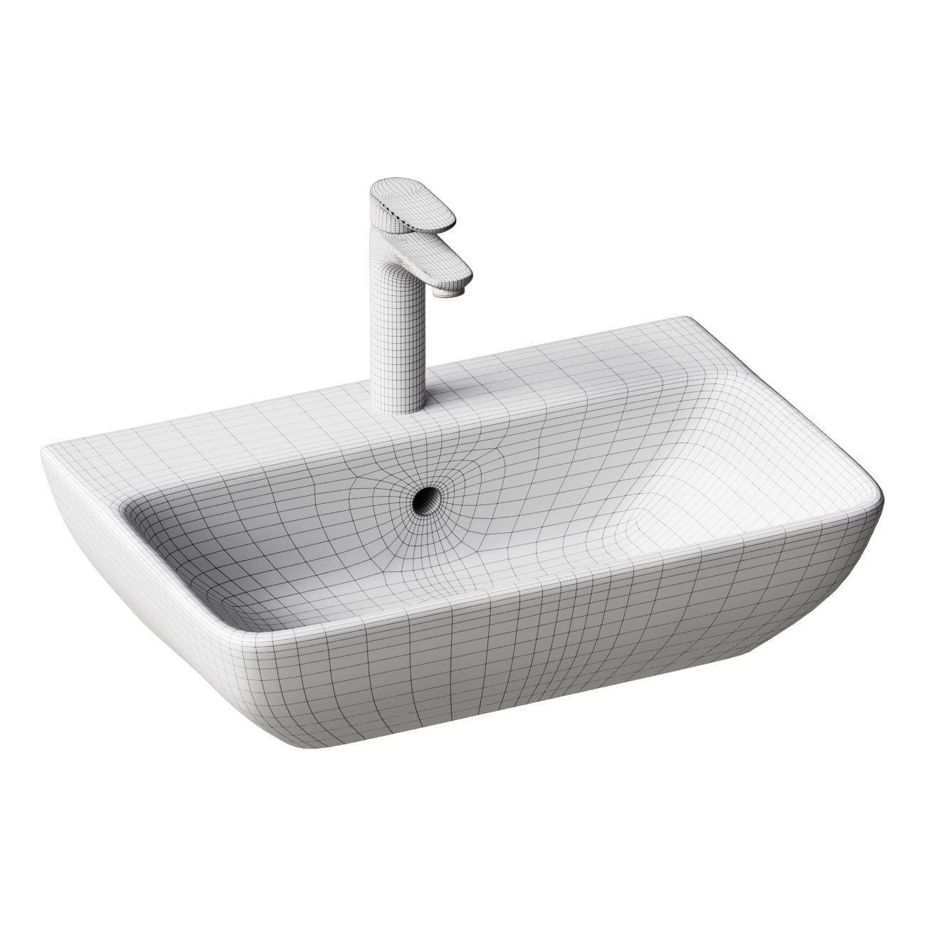 Hanging sink 60 cm Duravit Me by Starck 2343600000 3D model_1