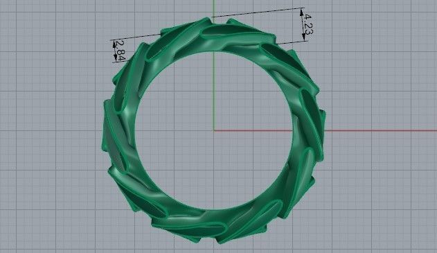 Cumin Chain Ring 2090 3D print model_6