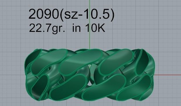 Cumin Chain Ring 2090 3D print model_4