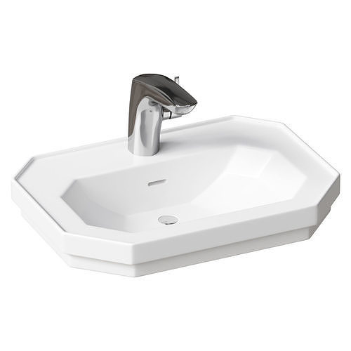 Hanging sink 50 cm Duravit 1930 07855000001 3D model