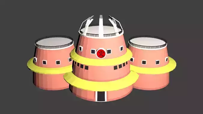 beautifull hauses and some structures from Naruto Konoha