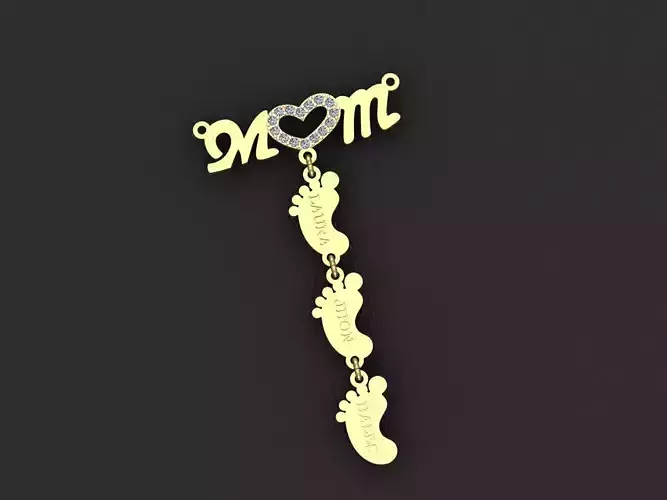 Mother and children pendant