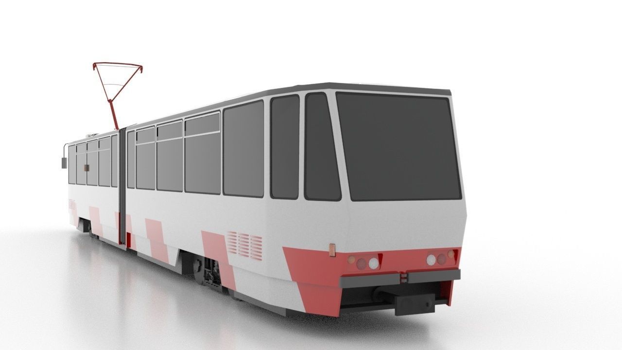 Tatra KT4TM Low Low-poly 3D model_4