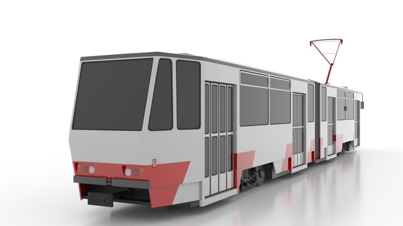 Tatra KT4TM Low Low-poly 3D model_5