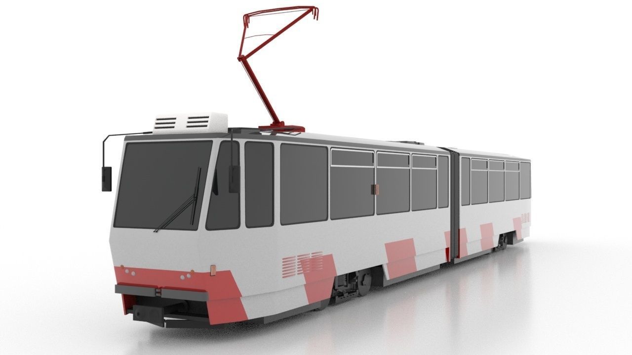 Tatra KT4TM Low Low-poly 3D model_1