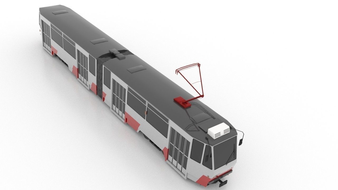 Tatra KT4TM Low Low-poly 3D model_8
