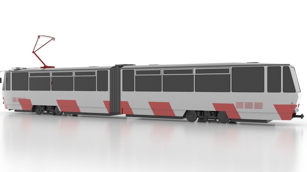 Tatra KT4TM Low Low-poly 3D model_3