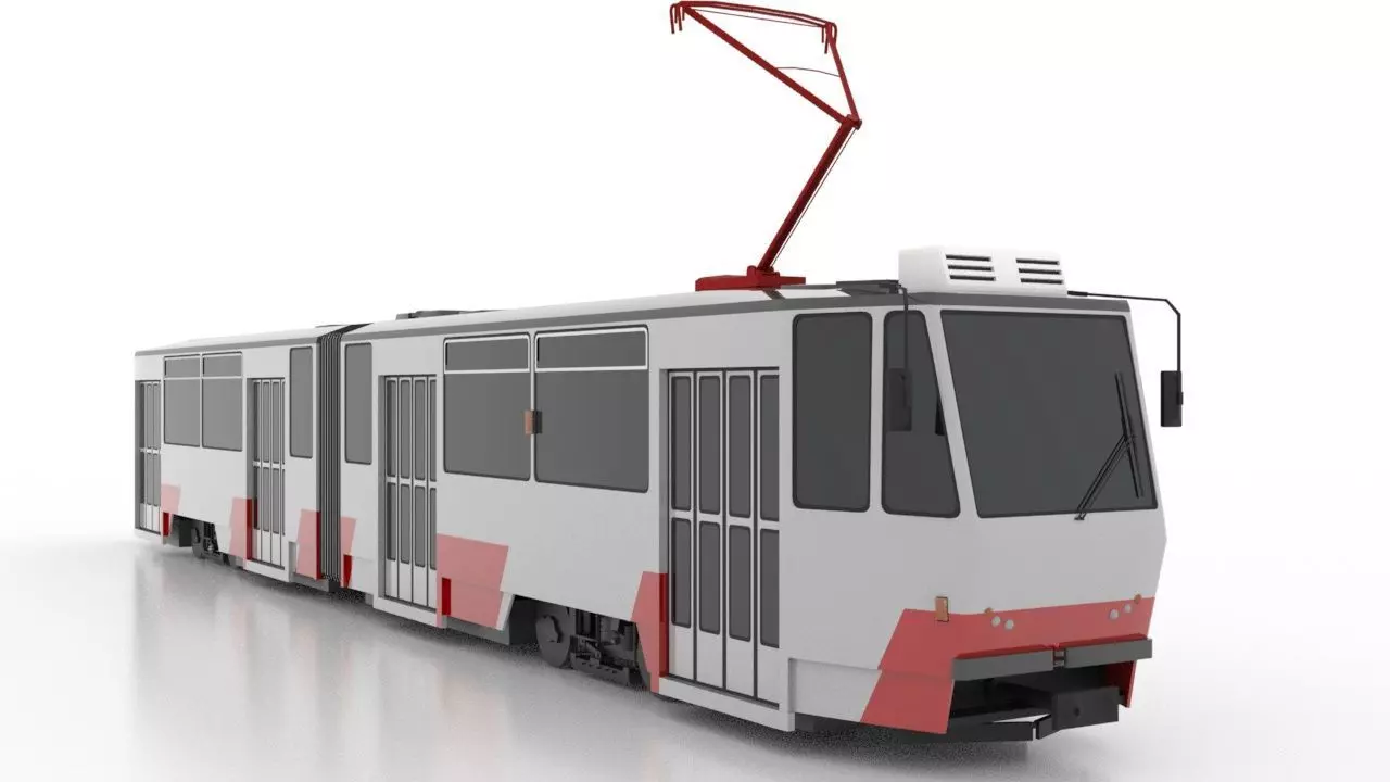 Tatra KT4TM Low Low-poly 3D model_0