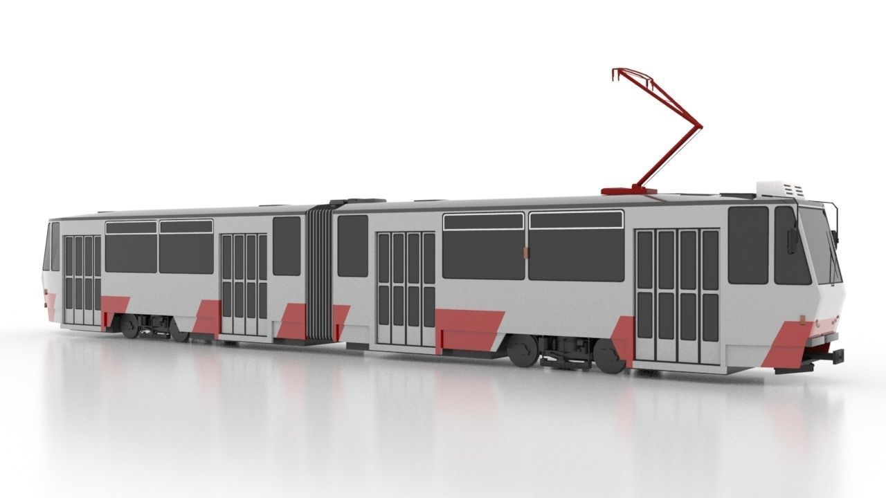 Tatra KT4TM Low Low-poly 3D model_7