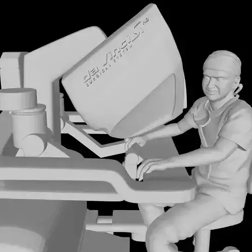 Surgeon with Hospital Machine 3D print model